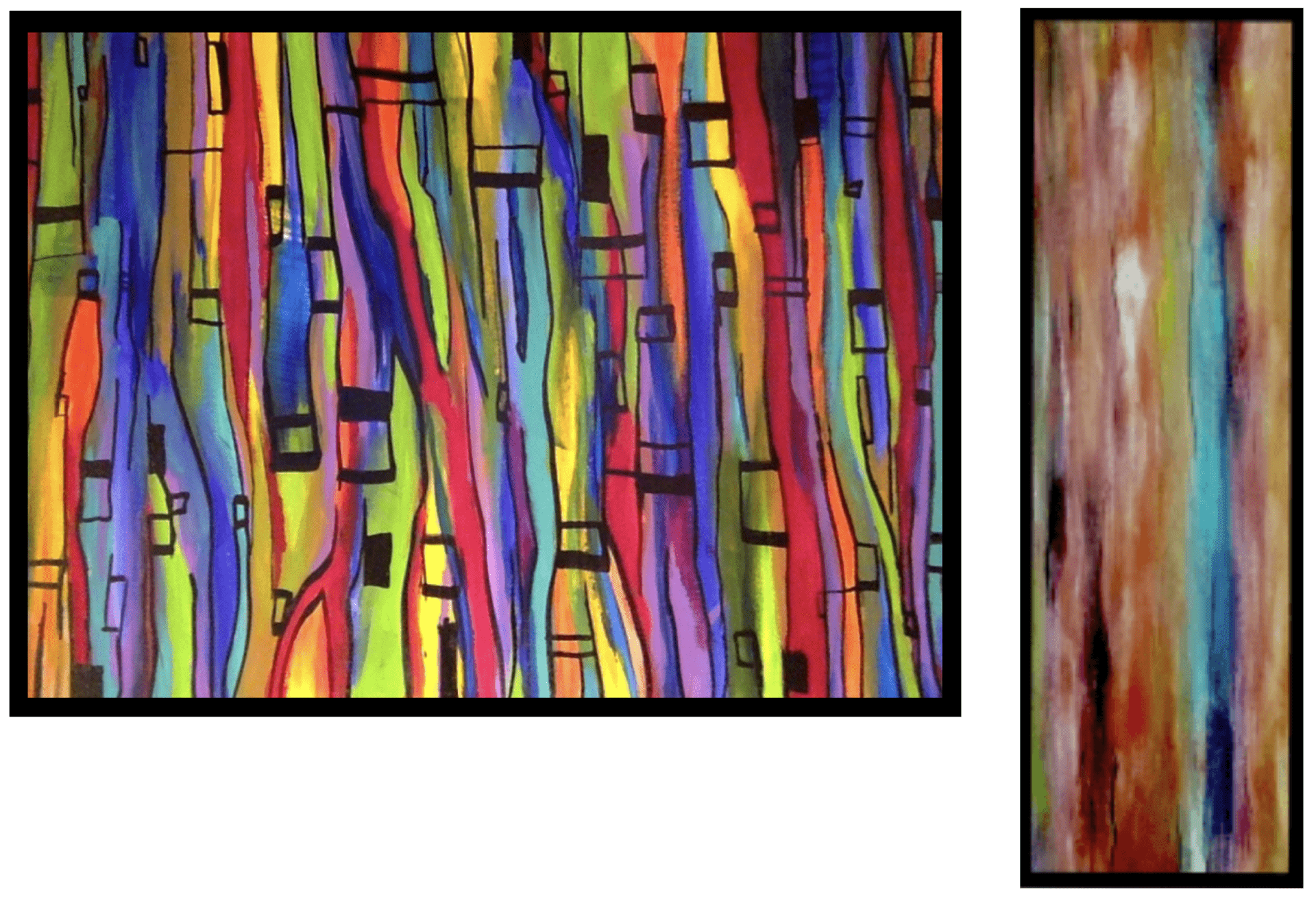 During my little free time, I like to paint. I mainly use acrylic to paint abstract works. Here are some of my paintings. — image from Frank van den Bosch’s website