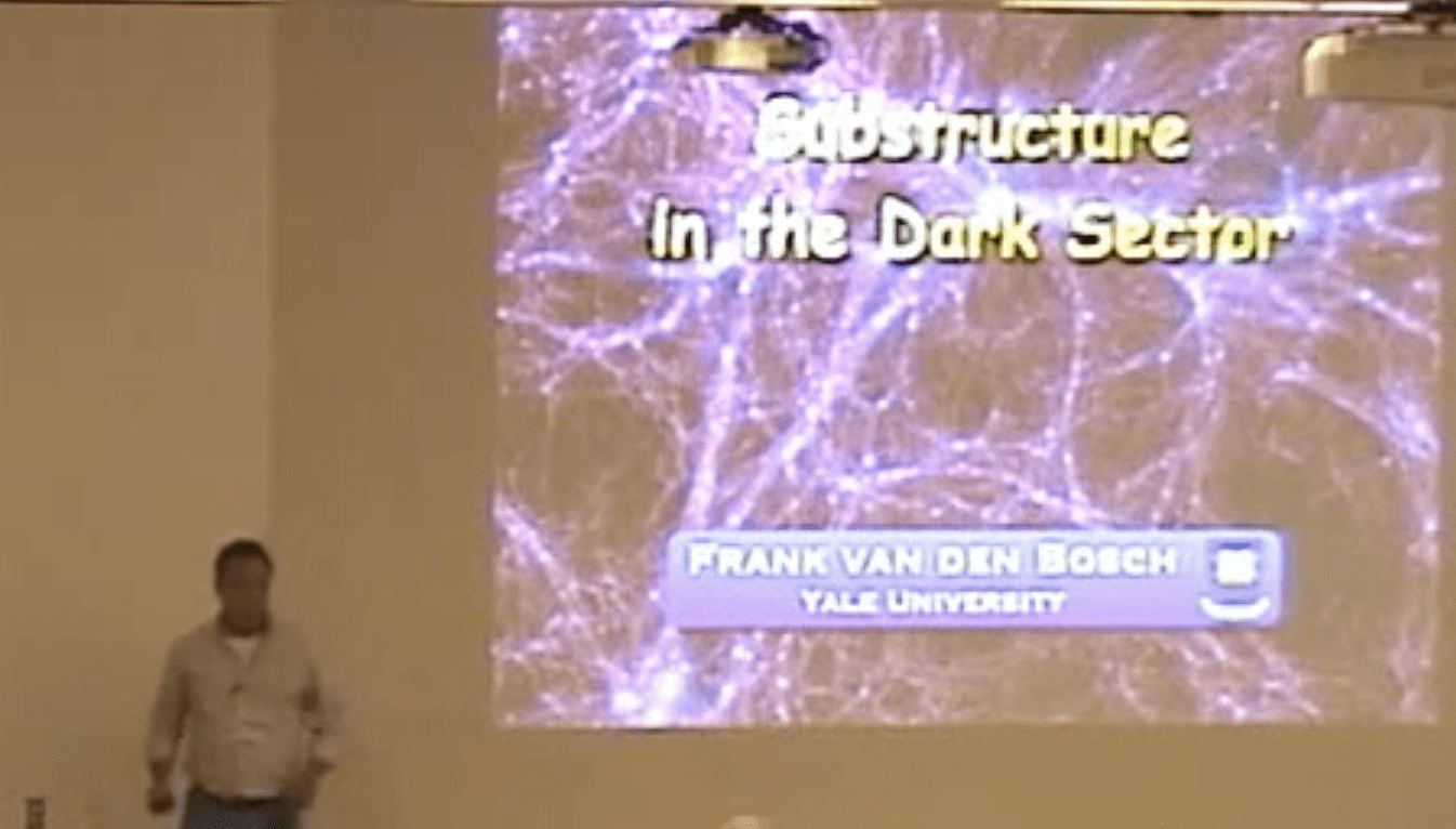 Substructure in the Dark Sector (Santa Cruz, Aug 2015) — image from Frank van den Bosch’s website