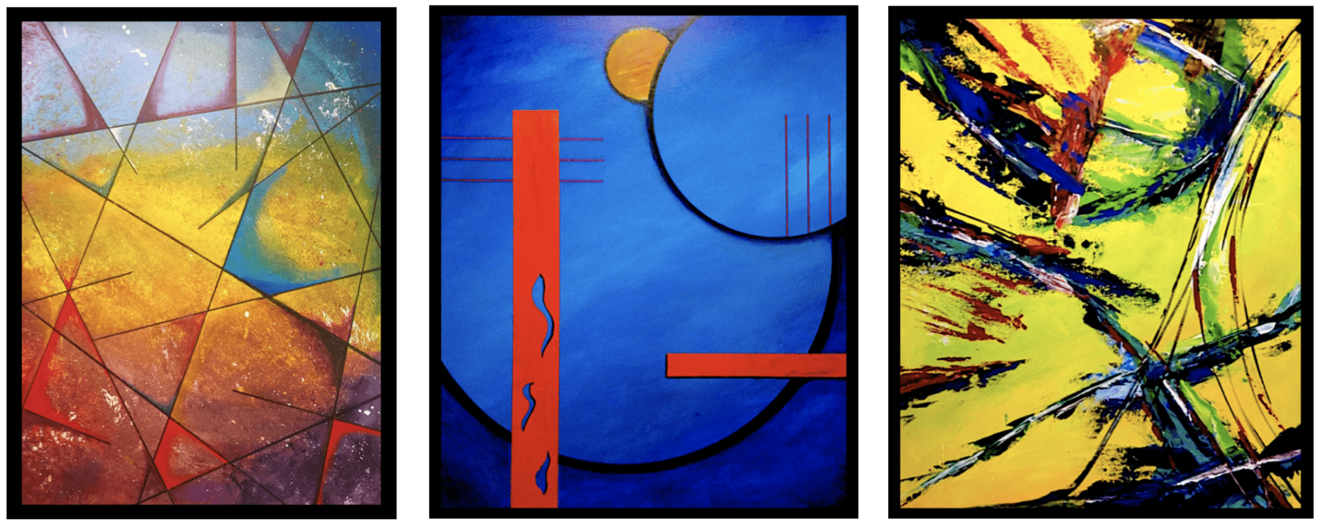 During my little free time, I like to paint. I mainly use acrylic to paint abstract works. Here are some of my paintings. — image from Frank van den Bosch’s website