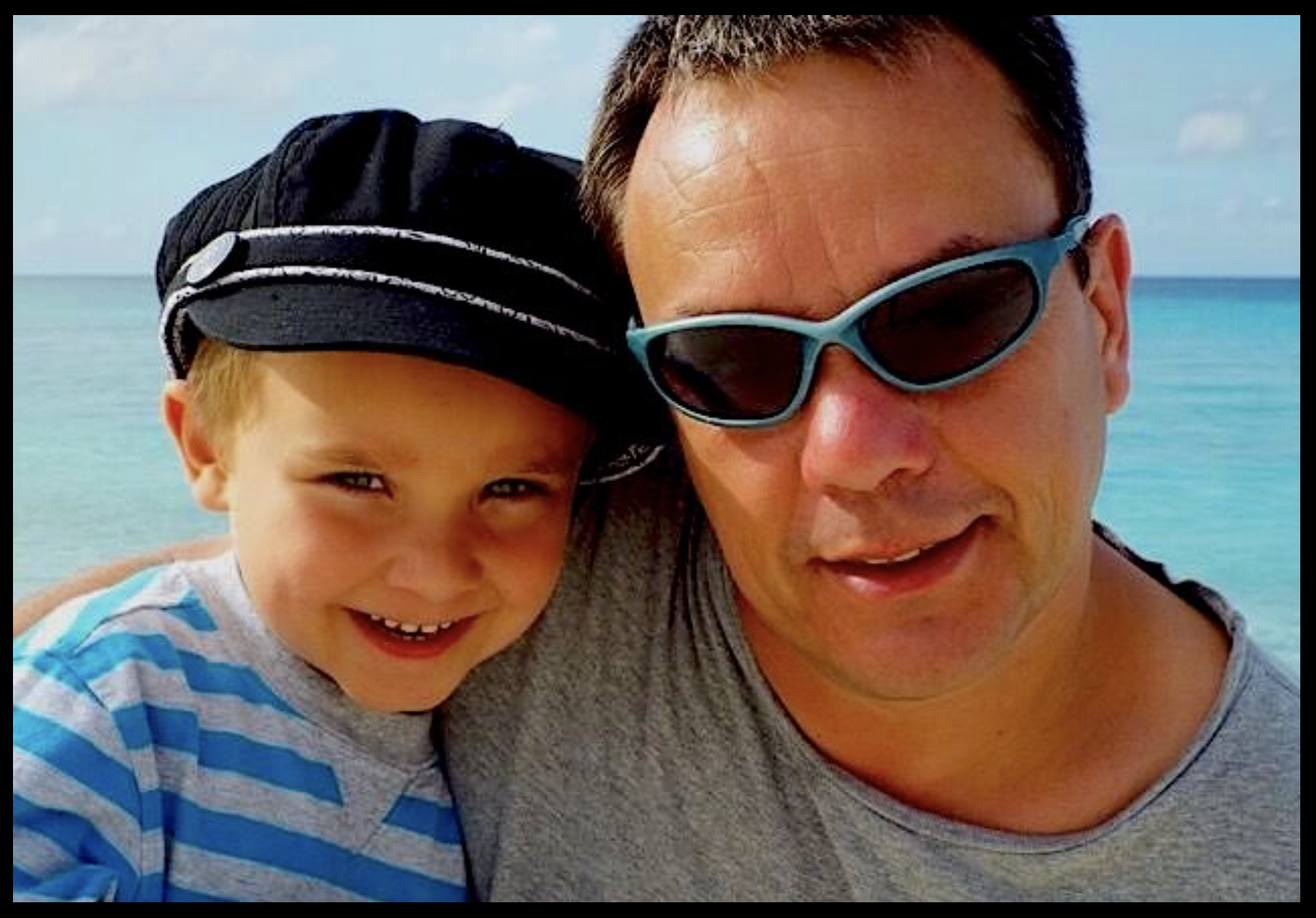 Frank van den Bosch with his child